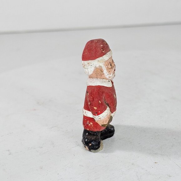 Vintage Spanish Mud People Santa Claus Christmas Figurine Terracotta - Picture 3 of 7